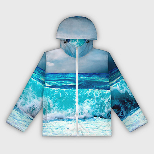 Женская ветровка Волны / 3D-Белый – фото 1