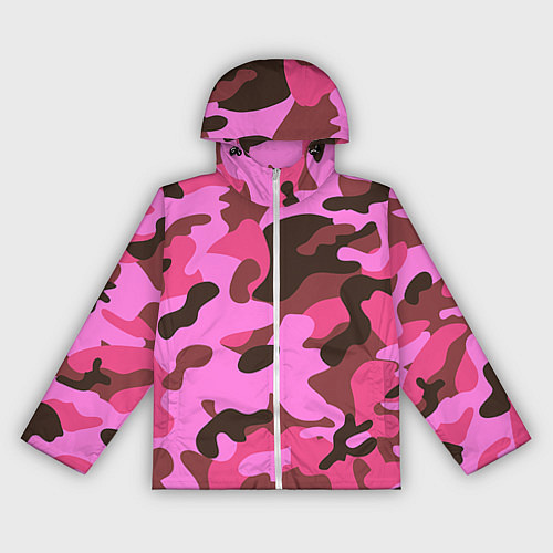 Женская ветровка Камуфляж: розовый/коричневый / 3D-Белый – фото 1