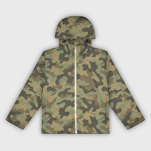 Женская ветровка Камуфляж: хаки / 3D-Белый – фото 1