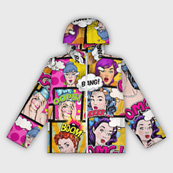 Ветровка с капюшоном женская POP ART, цвет: 3D-белый