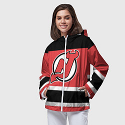Ветровка с капюшоном женская New Jersey Devils, цвет: 3D-белый — фото 2