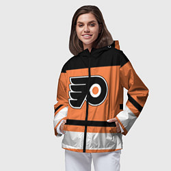 Ветровка с капюшоном женская Philadelphia Flyers, цвет: 3D-черный — фото 2