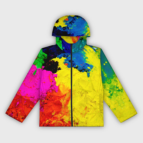 Женская ветровка Индуистский фестиваль красок / 3D-Черный – фото 1