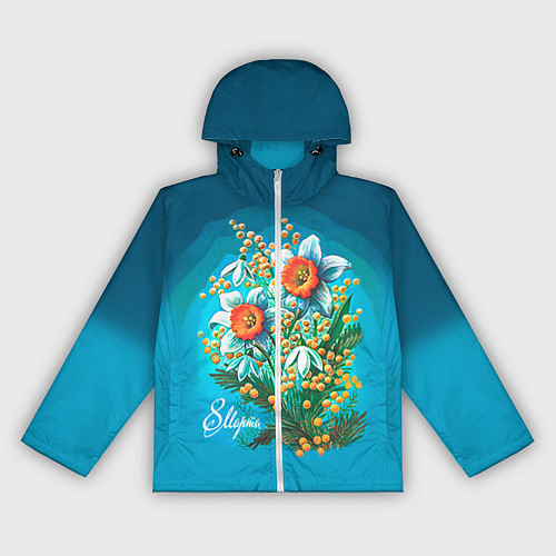 Женская ветровка 8 марта ретро / 3D-Белый – фото 1