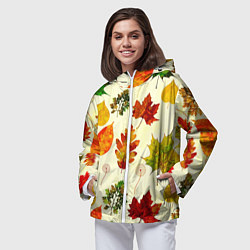 Ветровка с капюшоном женская Осень, цвет: 3D-белый — фото 2