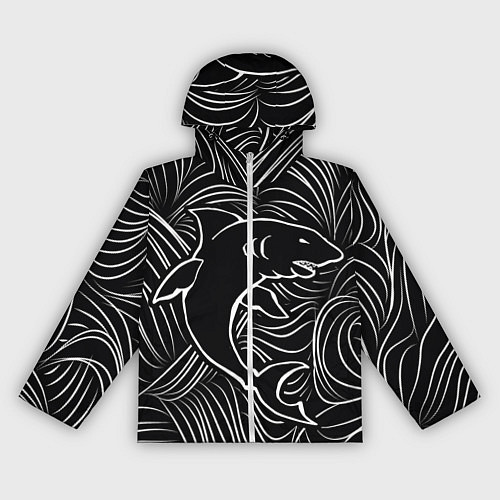 Женская ветровка Акула в в морской пучине / 3D-Белый – фото 1